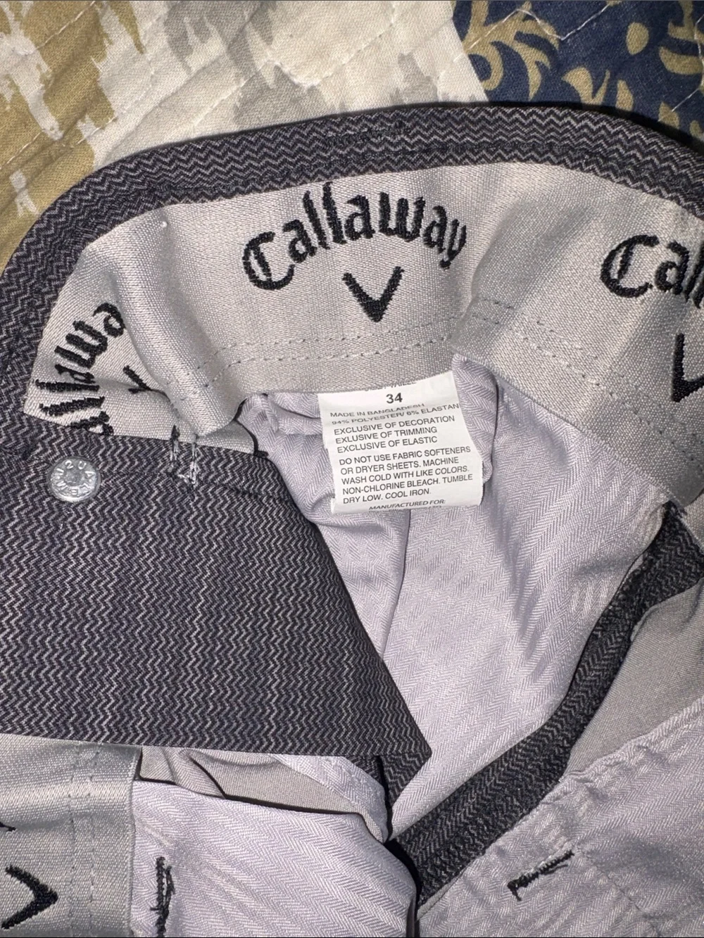 Callaway Men’s Heathered Charcoal Performance Hybrid Shorts